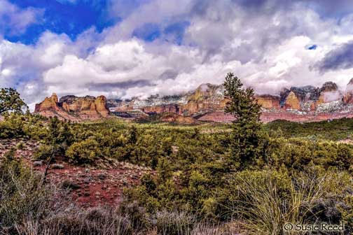 "Snow Dusting" • Sedona, AZ Landscape Photograph by Susie Reed