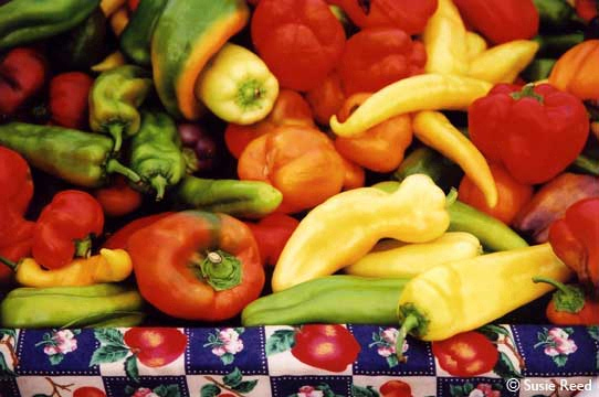"Peppers on Table" • Photograph by Susie Reed
