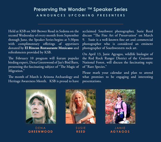 Keep Sedona Beautiful 2016 Speakers including Susie Reed