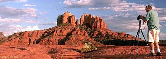 One of Susie Reed's photography students at Cathedral Rock